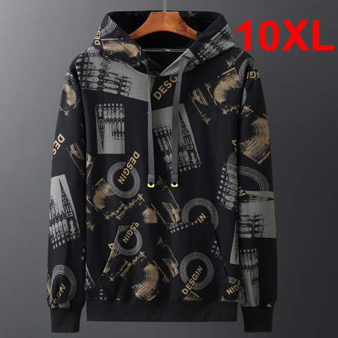 10XL Sweatshirts Big Size Men Hoodie Streetwear Fashion 2022 Autumn Hoodies Plus Size 9XL 10XL Tops Oversized Sweatshirt HX516 ► Photo 1/5