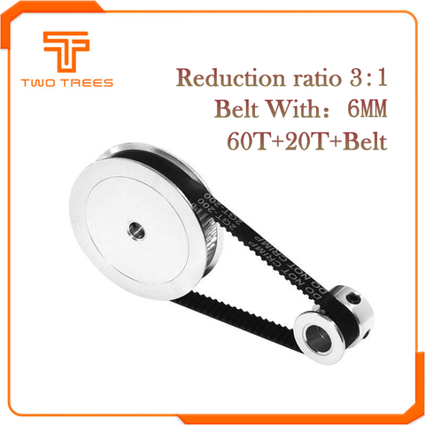 GT2 Timing Belt Pulley 60teeth 20teeth  5mm/8mm Reduction 3:1/1:3 belt width 6mm for 3D printer accessories ► Photo 1/6