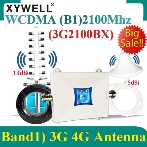 New!! 3G Signal Repeater LTE(Band1) 2100 4G Cellular Amplifier WCDMA 2100MHZ CellPhone GSM Repeater 3G 4G Mobile Signal Booster ► Photo 1/6