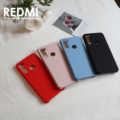 Silicone Case for Xiaomi Redmi 9A 7A 8 8A Redmi Note 7 8 8T 8 Pro liquid silicone soft back Protector with high Caliad ► Photo 1/6