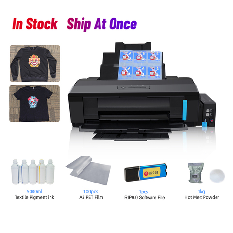 For Epson L1800 Printer A3 Size DTF Printer Set PET Film T-shirt Printer DTF Transfer Printing Machine For All Kinds of Fabric ► Photo 1/6