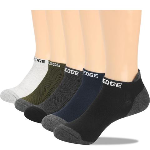 YUEDGE Unisex Breathable Cotton Terry Cushion Low Cut Ankle Short Sports Running Socks 5 Pairs Lot 38-45 EU ► Photo 1/6