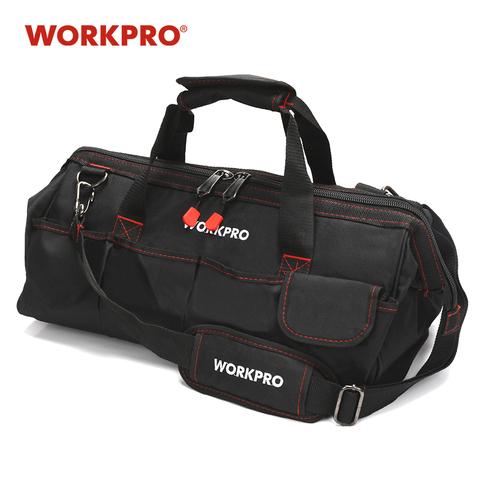 WORKPRO Tool Bags,  Portable Waterproof Electrician Bag Multifunction Canvas Tool Organizer for Repair Installation HVAC ► Photo 1/6