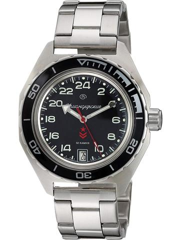 Watch Vostok Komandirskie 650541 mechanical Mens Automatic watch black dial 24 hours ► Photo 1/3