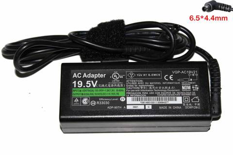 Power supply for laptop Sony Vaio VPC-EH sve151 svf152 (19.5v 4.7a 90W / 6.0x4.4 with needle) ► Photo 1/1