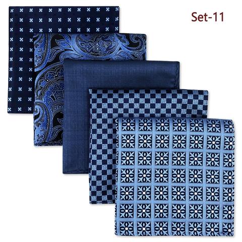 5 Pieces Colorful Assorted Mens Pocket Square Classic Handkerchief Set ► Photo 1/6