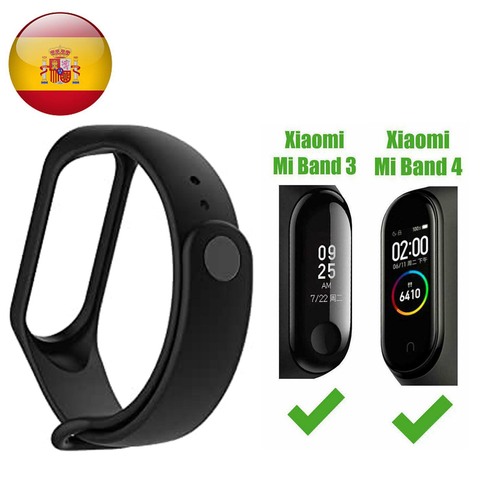 Recambio para Xiaomi Mi band Pulsera Actividad Xiaomi Mi Band 4 3 Smartwatch Correa Reloj Negro ► Photo 1/1