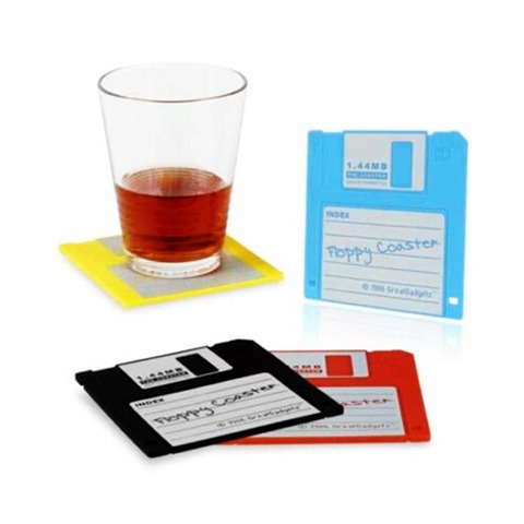 6pcs Floppy Disk Cup Mat Coasters Drink Coasters Home Decor Bar Accessory SET Heat-insulated Cup Mats Drinks Holder Home Decor ► Photo 1/6