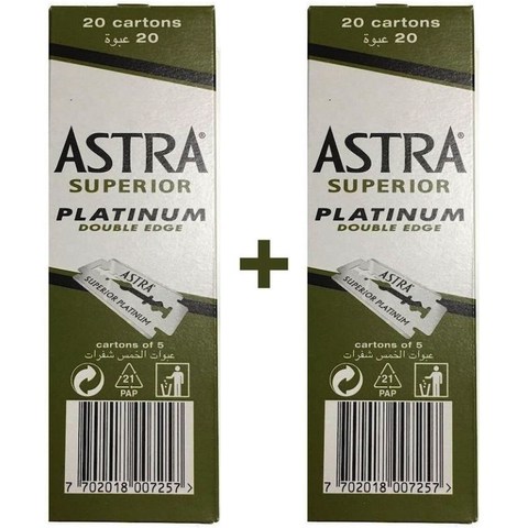 Astra Double Edge Razor Blades 2 Pack / 200 Pcs ► Photo 1/5