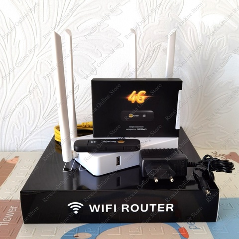 Powerful stationary Wi-Fi router ZBT we1626 with support for 4G 3G LTE modems + kits with mf833t ► Photo 1/3