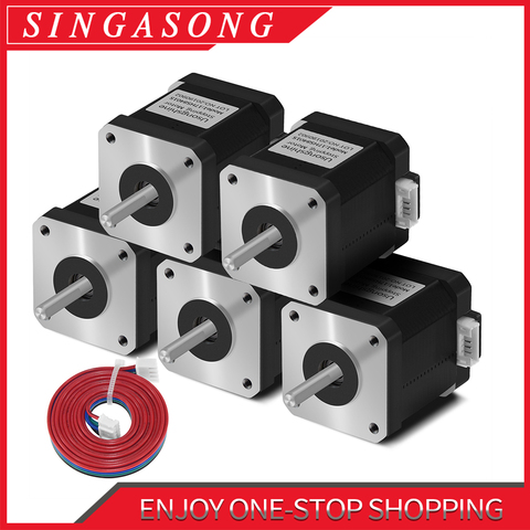 Free shipping 4-lead Nema 17 Stepper Motor 42 motor 17HS8401S 1.8A CE ROSH ISO CNC Laser and 3D printer motor ► Photo 1/6