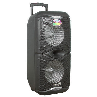 Eltronic EL-1212A/20-03 speaker system 2*12 usb bluetooth sound amplifier subwoofer outdoor suitcase microphone ► Photo 1/4