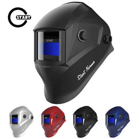 Welding mask, welding helmet with automatic filter,  auto darkening ADF, START norma master optima argon carbon ► Photo 1/6