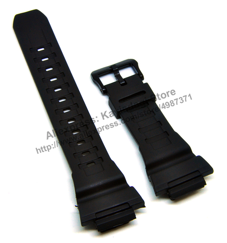 Compatible Casio STL-S100H , STL-S110H - 18mm Black Rubber Black Watch Band - Strap ► Photo 1/4