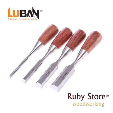 Bevel Edge Chisel Set of 4pcs Qiangsheng Luban Woodworking Chisels in a Wooden Box -  Fine Woodworking ► Photo 1/6