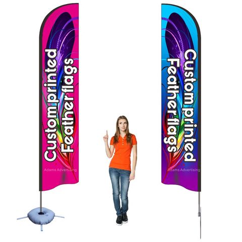 Beach Feather Flag  Custom Print Banner Complete Set Advertising Promotion Trade Show Any Logo Club Sport Using ► Photo 1/6