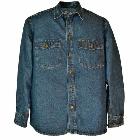 Denim shirt rifle, classic cut. Color Deep Blue, denim 100% cotton, 10.5 (oz. Inch) ► Photo 1/4