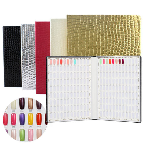 Nail Display Book Tips Leather Cover Gel Polish Display Chart Salon Tools with False Tips Showing Shelf Nail Colour Display ► Photo 1/6