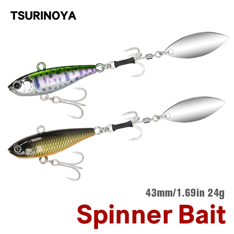 TSURINOYA Fishing Lure Spinner Bait Long Casting TA 43mm 24g 360° Metal VIB JIG Saltwater Sinking Seabass Full Fishing Tackle ► Photo 1/6