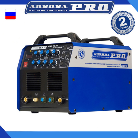 Argon arc welding machine aurorapro inter Tig 200 AC/DC pulse (Tig and MMA) MOSFET professional Aurora machine ac dc stick electrode for work with aluminum steel stainless steel non-ferrous metals ► Photo 1/6