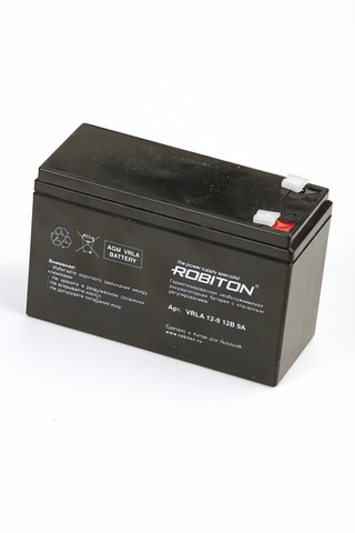 12 V lead battery (rechargeable battery) robiton vrla12-9 (12 V, 9 AH) ► Photo 1/1