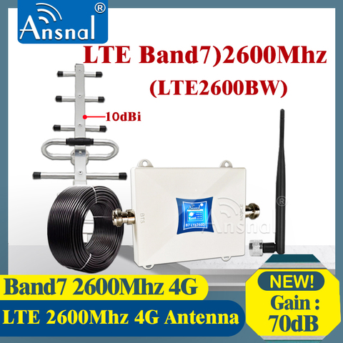 Big Sale!! LTE 2600Mhz 4G Cellular Amplifier B7 LTE FDD 2600Mhz 4G Network MobilePhone Celluler Booster 2600 4G Signal Repeater ► Photo 1/6
