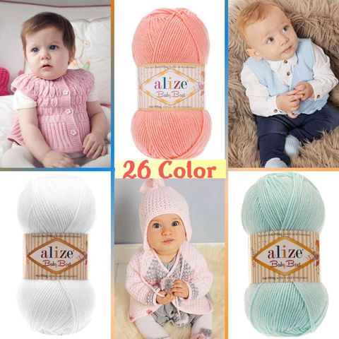 Anti-pilling Acrylic Knitted Yarn (4 Ball) 26 Color Options 240 Meters(100gr) hand Knit Yarn Ball-Alize Baby Best - Bamboo -Baby - DIY ► Photo 1/6