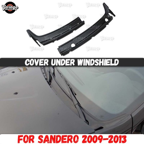 Cover under windshield for Renault Sandero / Stepway 2009-2013 jabot ABS plastic accessories protective car styling tuning ► Photo 1/6