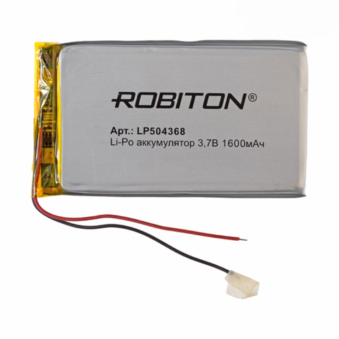 Lithium-ion polymer battery lp504368 robiton, Li-Pol prism with protection circuit ► Photo 1/1