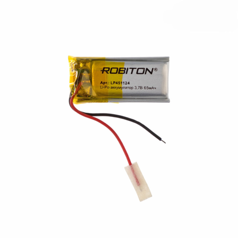 Li-ion polymer battery lp451124 robiton, Li-Pol prism with protection circuit ► Photo 1/1