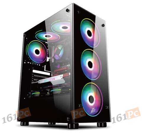 Game case for computer, game PC 1stplayer fire dancing v3-a with fan, RGB light ► Photo 1/1