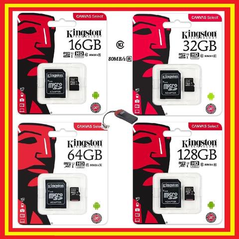 Tarjeta Micro SD Kingston Canvas - Original - Tarjetas Memory MicroSD - 16GB 32GB 64GB 128GB ► Photo 1/2