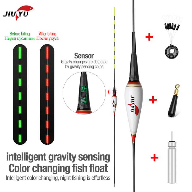 Smart Led Light Fishing Float Gravity Sensor Fish Bite Automatic Night Luminous 