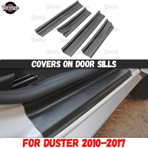 Guard covers on door sills for Renault / Dacia Duster 2010-2017 ABS plastic 1 set / 4 pieces accessories interior molding car ► Photo 1/6