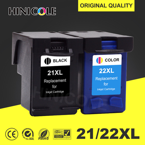 HINICOLE 21 22 Printer Cartridge for HP/hp21 for HP/hp 21 xl for ink cartridge Deskjet F2180 F2200 F2280 F4180 F300 F380 380 ► Photo 1/4