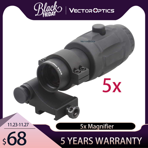 Vector Optics Tactical Adjustable Red Dot Sight 5x Magnifier Rifle Scope Collimator Optial Riflescope ► Photo 1/6