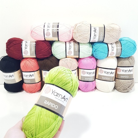Yarnart Rapido Yarn %100 Microfiber Acrylic 100gr-350m soft toch smoothness home textile socks beach summer Crochet Knitting ► Photo 1/5