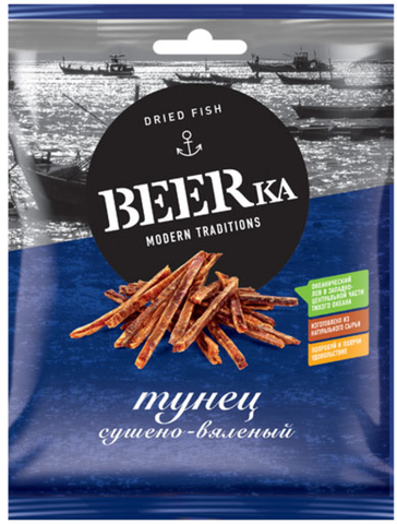 «Beerka», тунец сушёно-вяленый, 40 г ► Photo 1/1