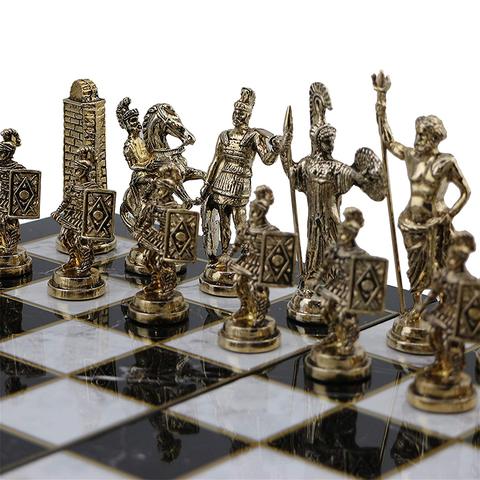 (Only Chess Pieces) Historical Rome Figures Metal Chess Pieces Medium Size King 7 cm (Board is not Included) ► Photo 1/3