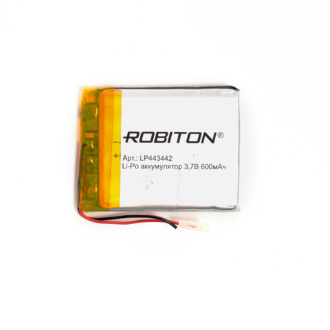 Li-ion polymer battery lp443442 robiton, Li-Pol prism with protection circuit ► Photo 1/1