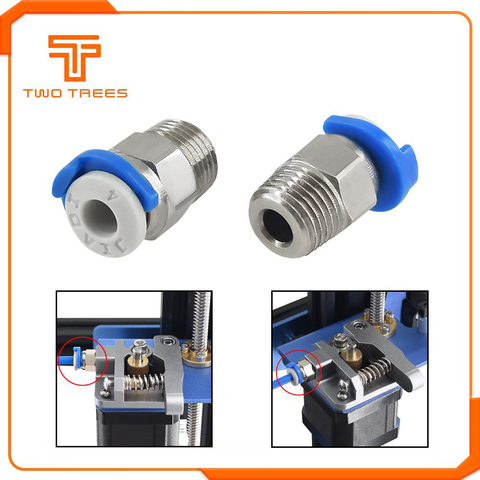 Pneumatic Fittings Connector Straight Air 3D Printer Copper For Ender 3 MK8 CR10 Extruder PC4-01 Perforated Pneumatic Connector ► Photo 1/6