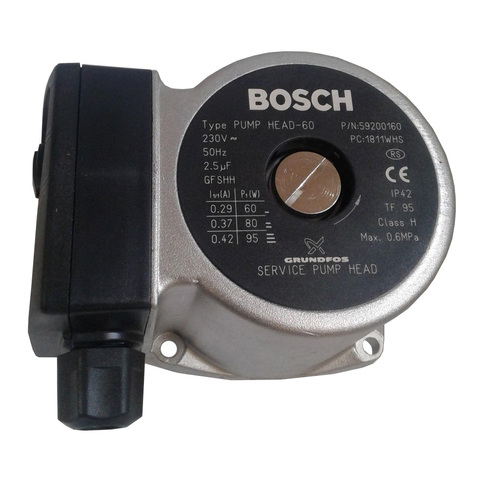 NEW WORCESTER BOSCH STANDARD PUMP 15/60 HEAD Wall-mounted boiler circulation pump Junkers article 87072040420, (8707204036) ► Photo 1/3