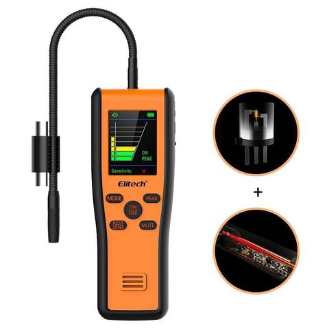 Elitech IR-200 Dual Sensor Infrared&Heated Diode 2-in-1 Refrigerant Leak Detector Advanced Leak Tester 10 Years' Life ► Photo 1/6