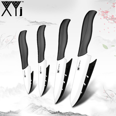 XYj Ceramic Cooking Knives Set High Grade ABS+TPR Handle 3
