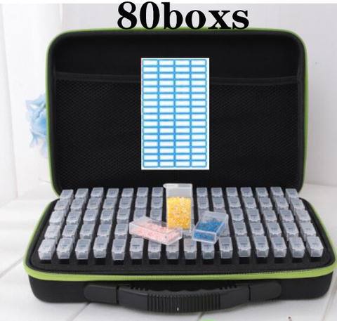 20/40/80 boxs diamond painting box Diamond Embroidery Accessories diamond mosaic Carry Case Container Storage Box Hand Bag Tools ► Photo 1/6