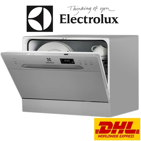 Electrolux ESF2400OS A + 6 Place Settings Gray Countertop Compact Dishwasher. For Home or Commercial (Cafe , Restaurant...etc.) ► Photo 1/6