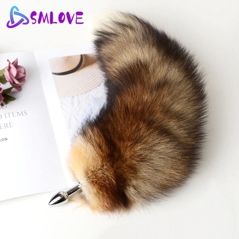 Separable Anal Plug Real Fox Tail Cosplay Butt Plug Anal Sex Tail Adult Products Anal Sex Toys for Woman Couples Men Sexy Shop ► Photo 1/6