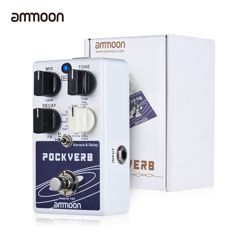 ammoon POCKVERB POCKLOOP Reverb & Delay Guitar Effect Pedal 7 Reverb Effects+7 Delay Effects With Tap Tempo Function True Bypass ► Photo 1/6