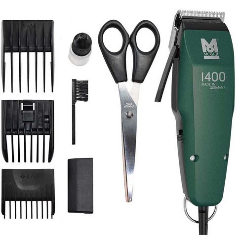 Moser 1400 Men Hair Trimmer Green Professional Hair Clipper 1406-0454 Hair Beard Cut Barber Kit Machine Full Set Original German ► Photo 1/6