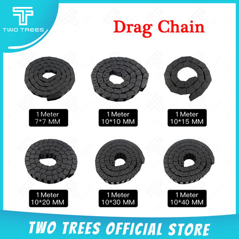 1 Meter Cable Chains Transmission Drag Chain for Machine Drag Chain Wire Carrier with end connectors Bridge Type Plastic Towline ► Photo 1/6